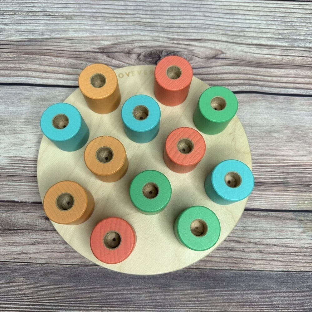Lovevery Wooden Stacking Pegboard Toy‎
